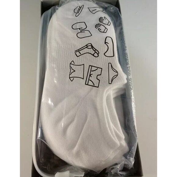 Breslatte No Show Socks White Woven Arch Support Size Small Six Pair - Picture 2 of 3